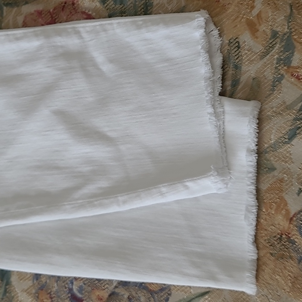 J.Crew White Womens Jeans Size 29 8" Midrise Skinny Stretch Raw Hem 2% Elastane - Picture 4 of 9